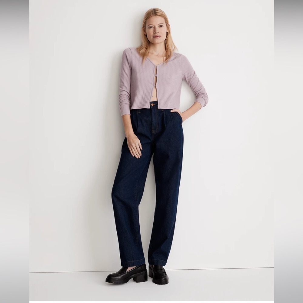 NWT Size XL Madewell Ribbed Cropped Cardigan